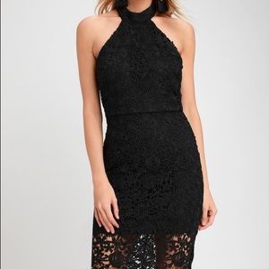 Lulus black halter dress